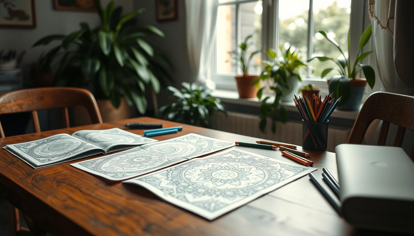 Malbücher gegen Stress