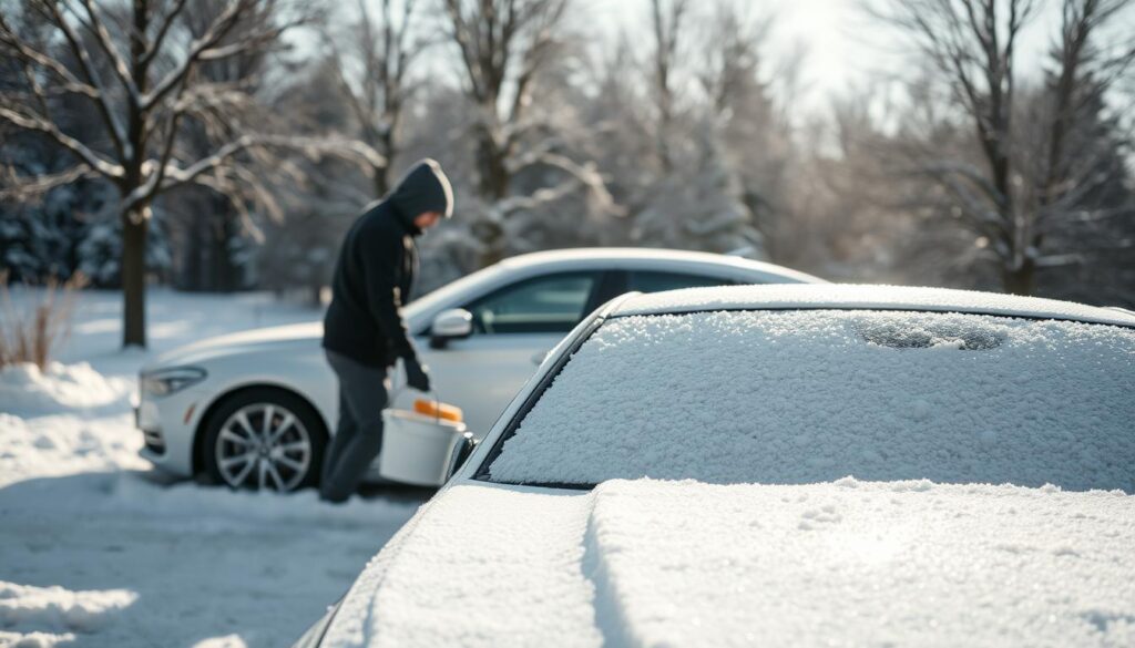 Auto waschen im Winter